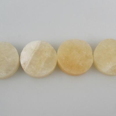 China Natural 15-25mm Gemstone Rough Coin Did Not Form Soft Yellow Jade for sale