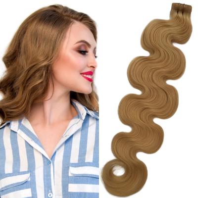 China Remy Skin Weft High Quality Virgin Hair Silky Straight Invisible Double Wave Body Wave Seamless 100 Tape In Hair Extensions for sale