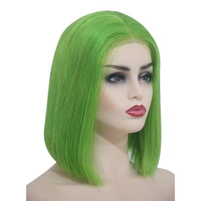 China Right Hand Tied 13*1*4 Lace Up Straight Bob Wigs Unprocessed Human Hair 180% Density Bob Wigs Factory for sale