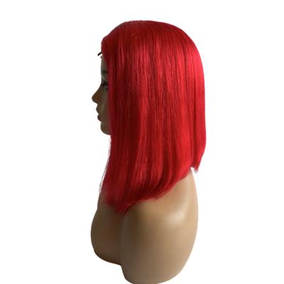 China Hd Straight Cheap Lace Frontal Wig Pre Plucked 180% Density Red Wig Colored Hair Lace Front Wigs for sale