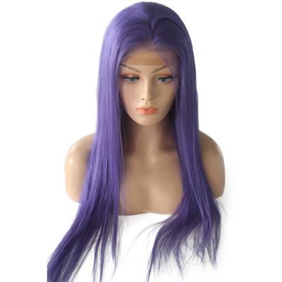 China Straight 180% Density 13x4 Lace Front Human Hair Wigs Purple Wig Cuticle Aligned Long Unprocessed Brazilian Virgin Hair For Black Women for sale