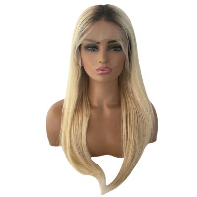 China Factory Price 100% High Quality Straight Virgin Human Hair Lace Front Wigs Silky Straight 13x4 Ombre Lace Front Wigs for sale