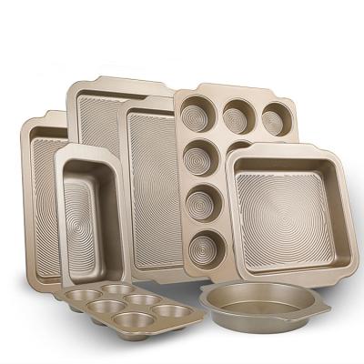 China Professional Custom Non-Stick Tray Muffin Cupcake Cake Loaf Cookie Metal Molds Set Factory Bakeware Viable for Oven for sale