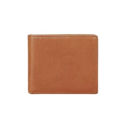 China RFID Fashion Style Minimalist Men's Slim Wallet Bi-fold Travel Wallet Leather for sale