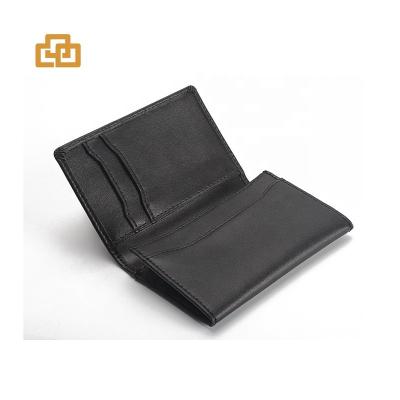 China Fashion Customaized Logo Name Card Holder Minimalist Business Card Holder Genuine Leather for sale