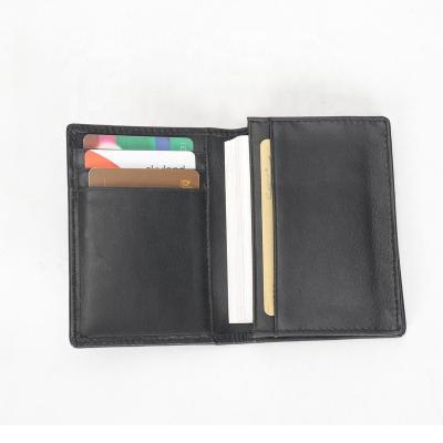 China Fashion Genuine Leather Credit Card Wallet RFID Blocking Business Name Card Holder for sale