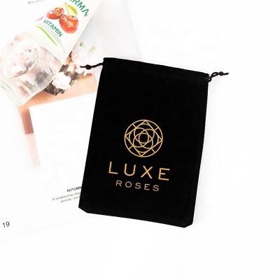 China Wholesale Recyclable Most Popular Velvet Drawstring Jewelry Pouch Cosmetic Bag With Custom Printing Logo for sale