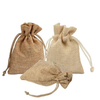 China Factory Direct Sale Recyclable Christmas Party Burlap Burlap Bags Vintage Weddings Parties Drawstring Gift Bags for sale