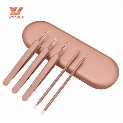 China High Quality Personal Care Tool Pink Gold Blackhead Pin Beauty Tool Button Remover With Factory Price for sale