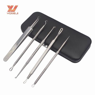 China Black head removal blackhead factory direct sales curved tweezers blackhead removal silver blackhead removal pin for sale