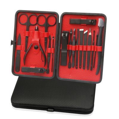 China Direct Leather Factory Supply PU Set Manicure Tools Nail Clippers Kit Beauty Set For Sale for sale