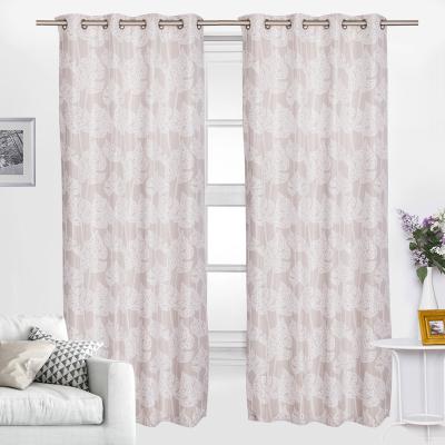 China 2020 Modern Curtain Supplier Supplying Decorative Jacquard Leaf Curtain for sale