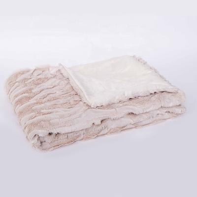 China Excellent quality flame retardant double layer flannel and throw blanket for sale