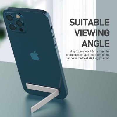 China Mini Suction Aluminum Alloy Mobile Phone Support Person Back Paste Adjustable Ultrathin Magnetic Lazy Portable Mobile Phone Cases for sale