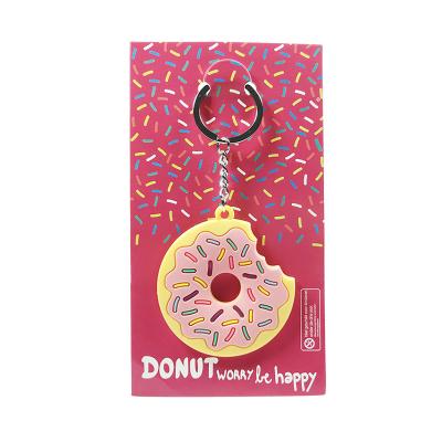 China Metal Europe Market Custom PVC Donut Soft Rubber Key Chains for sale