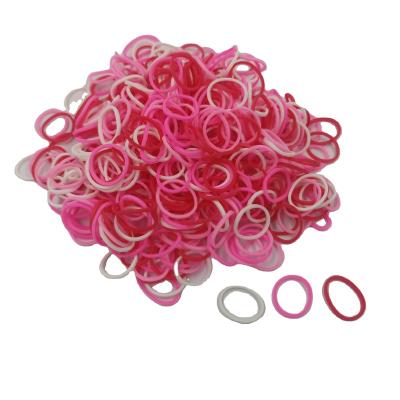 China European and American style premium quality pure hand pink rubber bands for women for sale