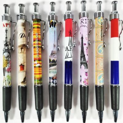 China OEM Printing France Landscape Eiffel Tower Museum Souvenir Pens Ballpoint Pen Wholesale for sale