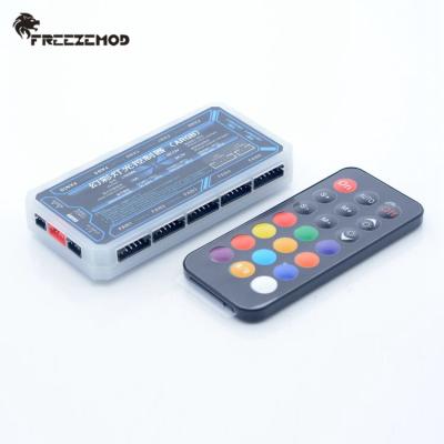 China 5V Computer Water Cooler Aurora RGB Rainbow Hub Motherboard Remote Control Sync CH-YKKZ-BX for sale