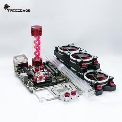 China CPU Water Cooling Computer Kit System PETG Tube Led Fan Copper Heatsink Series. FREEZEMOD-PKH4 for sale