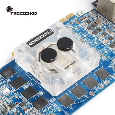 China CPU computer graphics card core water cooling block supports 53-62 hole pitch. VGA-THC for sale