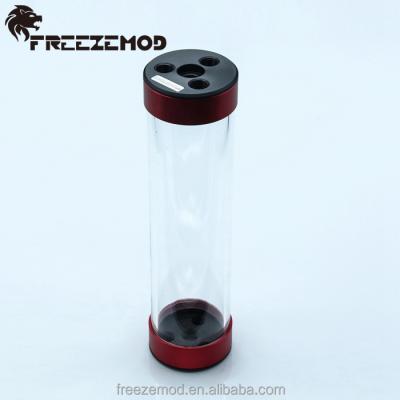 China FREEZEMOD 240mm CPU Reservoir Computer Water Cooling Acrylic Reservoir OD60mm With Aluminum Top YSX-PMD24-R for sale