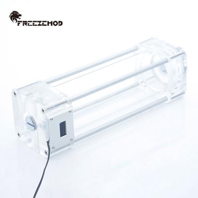 China CPU Computer Water Cooler Water Tank LCD Temperature Display Square Acrylic Tank RGB Aura for sale