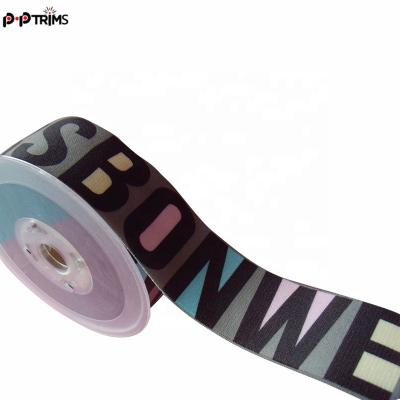 China Hot selling viable printed elastic webbing for garment for sale