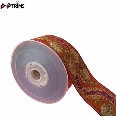 China Single face factory direct sale ribbon/wholesale jacquard ribbon jacquard fabric ribbon for sale