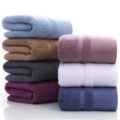 China Wholesale Soft Extra Thick Pure Five Star Cotton Thickened Bath Towel Cotton Hotel Bath Towel Set 70*140 Soft And Thick for sale