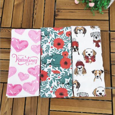 China Wholesale Customized Good Quality QUICK DRY Printed Personalized Luxury Tea Towel for sale