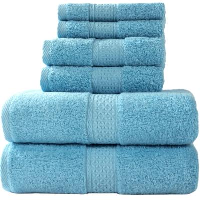 China 100% Egyptian Hypoallergenic Cotton Towel Sets Supplier Lazada Shopee Luxury Towel Set Bath Set For Bathroom for sale