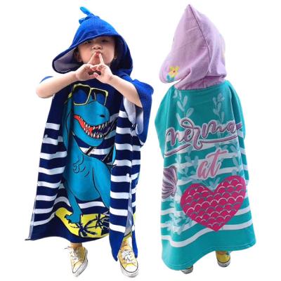 China Kids Bath Towels Dinasouse Child Safe Towel With Hood Baby Bath Towel for sale