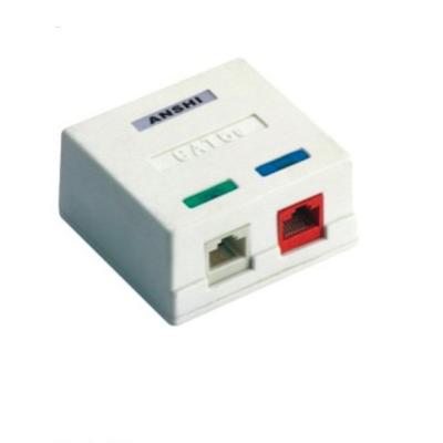 China CAT6/CAT5e-zet de oppervlakte doos 2 haven op volledig voor RJ45-Module Testerd Te koop