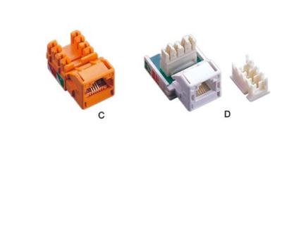 中国 UTP 90の程度CAT3 RJ11台形ジャックの二重IDCのタイプRj45モジュラー ジャックCAT 3 販売のため