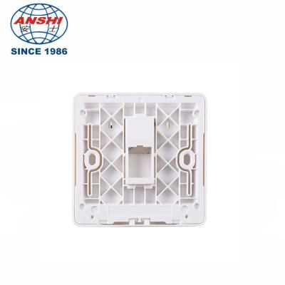 中国 ANSHI RJ45 86x86mm Single Hole Panel Telecommunication Face Plate 販売のため