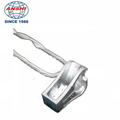 China Spanningsclamp gevormd skein Dead End span grip Aluminium Pipe Clamp adss vezel man grip spanningsclamp Te koop