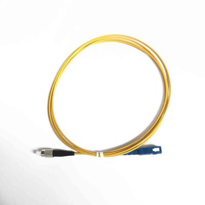 China SC de fibra ótica amarelo do cabo de remendo 2.00mm/UPC - trança da fibra ótica do medidor 2.00mm de FC/UPC 2,0 à venda