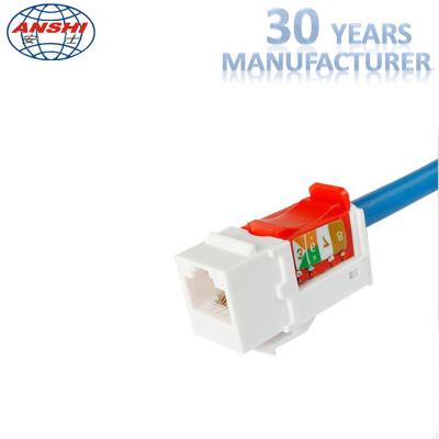 China Network RJ45 Keystone Jack , 90 Degree Cat6 Toolless Keystone Jack Customized Color for sale