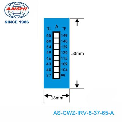 China Instant read Temperatuurmeting strips 37-65c 99-149f Fast Red Indicator Te koop