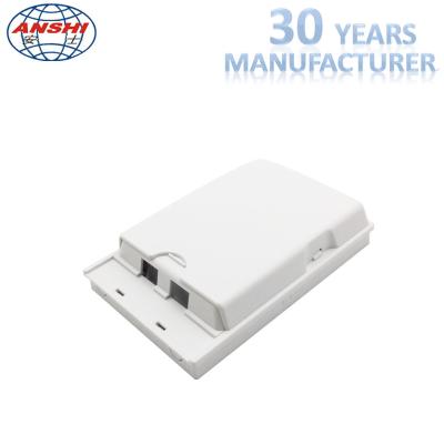 China FTTH Fiber Optic Distribution Box 2 Cores Wall Mount Termination Box Slide Box for sale