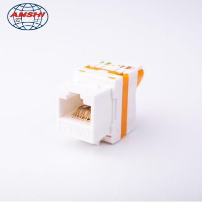 China La aguja trapezoidal del bronce de fósforo del ABS RJ45 Jack AS-KEY-D9E modifica color para requisitos particulares en venta