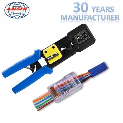 China Ez Crimp End Pass Through Crimping Tool For Cat5 / 6 / 7 Connector Ez Crimper for sale