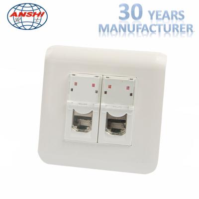 China PC 2 Art Netz-Ethernet-Wand-Platten Hafen-86 zu verkaufen