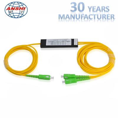 China SC / UPC SC / APC PLC Fiber Optic Splitter 1x2 Cassette Type for sale