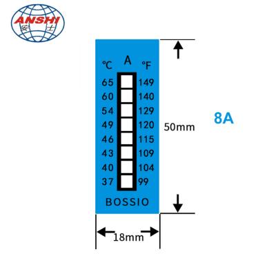 China Instant Read Oem Temperature Measuring Strips 37-65c 99-149f Fast Red Indicator for sale