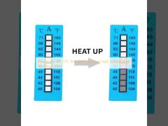  Irreversible 40-71℃ 104-160℉ 10 Level High Temperature Sensitive Labels