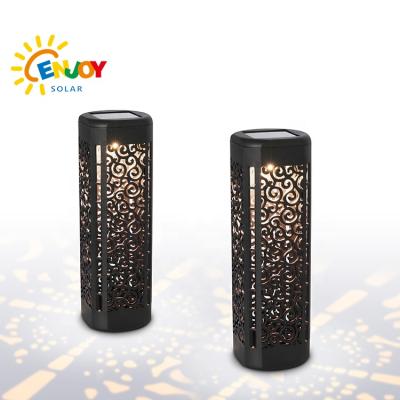 China Garden Lighting ENJOYSOLAR Bollard Yard Pathway Lighting IP65 Waterproof Solar LED Garden Ornaments Lights for sale