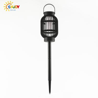 China Nightime Outdoor Sensor ENJOYSOLAR 3-in-1 Flame LED Garden Yard Decoration Lights Hanging Waterproof Solar Table Stake Torch Light for sale