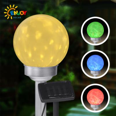 China Hot Sales Auto On/Off Switch Waterproof Lamp Solar Garden LED Pathway Lights Outdoor Solar PS Ball Rotating Pathway Light-15CM for sale