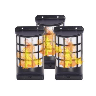 China Waterproof IP65 LANDSCAPE Rectified Wall Lamp for Garden Yard Dancing Flame Lamp Solar Night Light for sale